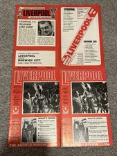4 Liverpool Programmes 1970s Bulk Bundle Job Lot Good Condition