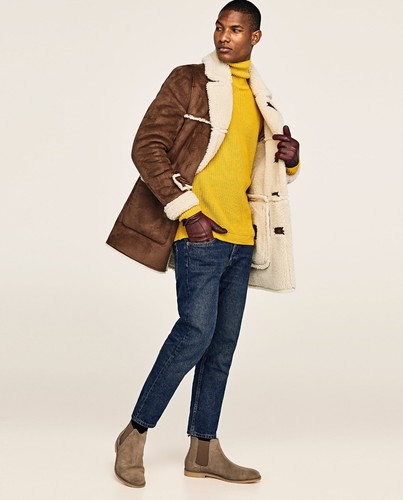 Zara man brown - man, suede