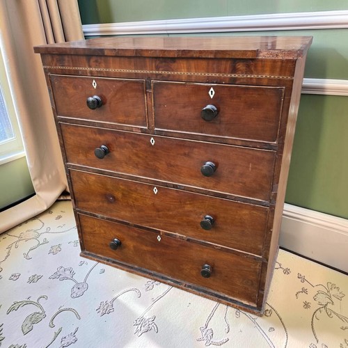 Large antique mahogany chest - mahogany,