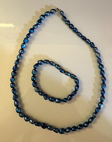 Ss925 blue baroque pearl - ss925,