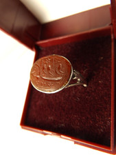 ANTIQUE ISLAMIC OTTOMAN ARABIC INTAGLIO CARNELIAN SILVER RING SIZE K