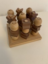 Wooden 3D Noughts and Crosses