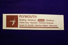 PLYMOUTH INTERCITY BRITISH RAILWAY CARRIAGE WINDOW LABEL WR/PADD/140 BR21717/70