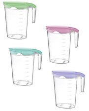 2 Litre Plastic Water Jug Pitcher Fridge with Lid and Ice Guard and Measurements