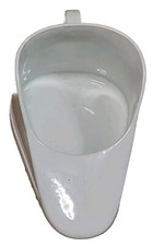 Vintage Slipper Bed Pan Ceramic White 2kg + Handle Unisex L30/37 x W21 × H16cm