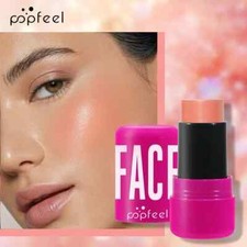 Multi-functional Stereoscopic Highlighter Blush Stick Cream Balm Lip Tints Glow 