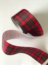 Tartan grosgrain ribbon - tartan,