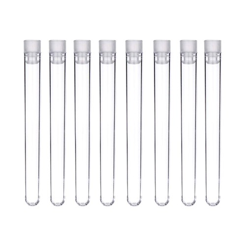 Clear plastic test tubes - plastic, with