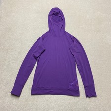 Arc'teryx Lightweight Hoodie Women's Small Purple Snood Hood Logo Base Thermal