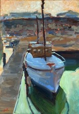 Original oil painting sail