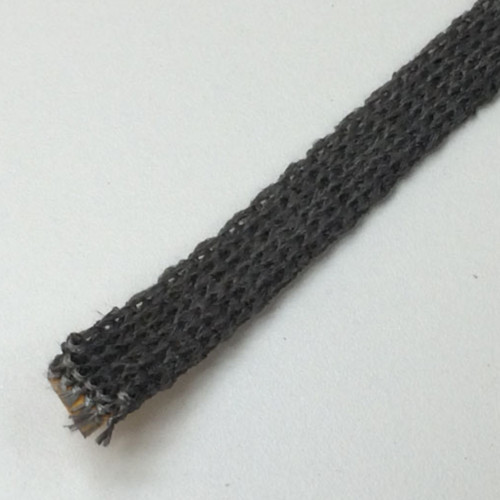 Flat black adhesive rope - black,