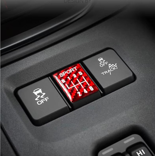 1pc car badge red - carbon, 6