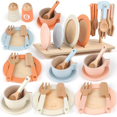 Wooden tea set for - tea,