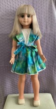 30 inch Teenage Doll Vintage c1965 Rare, long thick fair hair, with clothes, vg