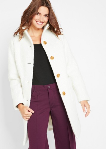 Bouclé coat womens ivory - bouclé,