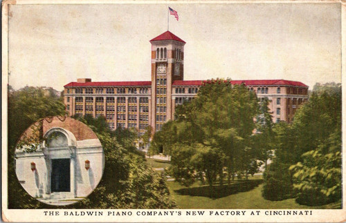 Postcard baldwin piano - piano, company