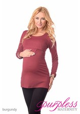 Maternity & Nursing Scoop Neck Tunic Breastfeeding Size 8 10 12 14 16 18 7021