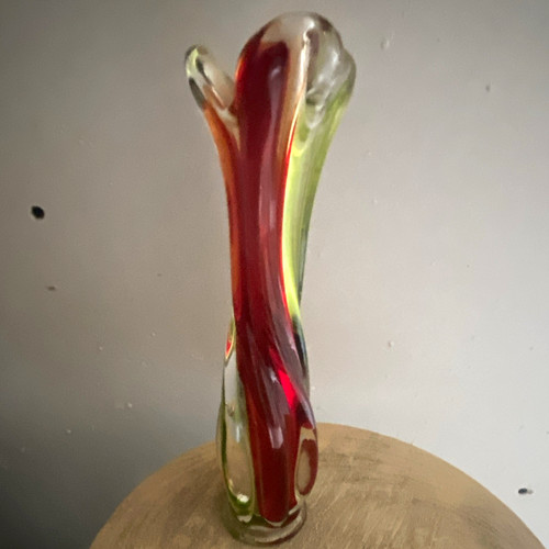 Tall swirl art glass - swirl, vase