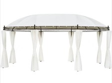 (RRP £450)  Brand New  Huge Gazebo White and Cream   530x350x265 cm   L-W-H