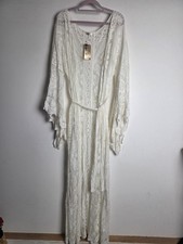 White Lace Kimono Open Abaya