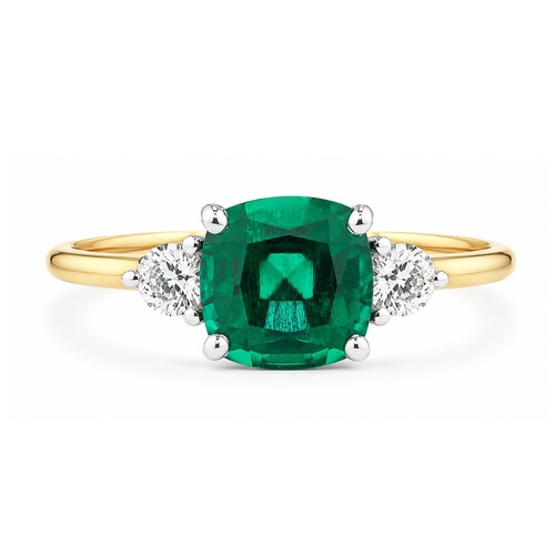 9ct yellow gold lab - 9ct, cushion