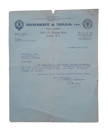 Herbert mills motor - &,
