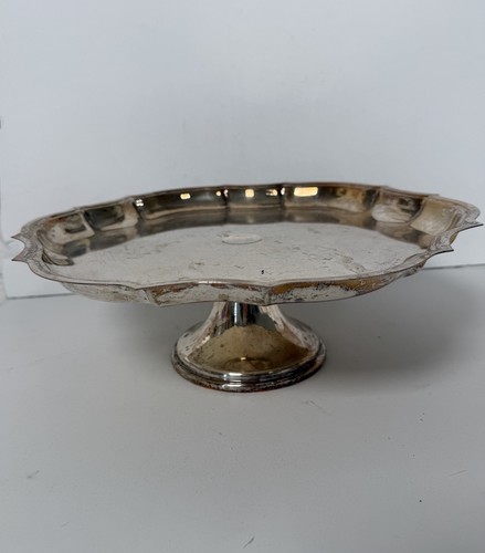 Vintage silver plated pedestal - vintage,