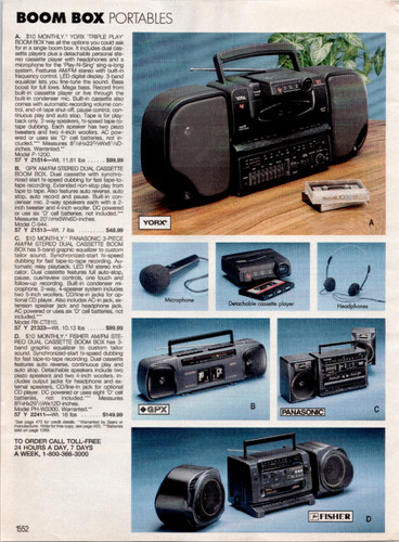 Vintage 1990s boombox portable - vintage,