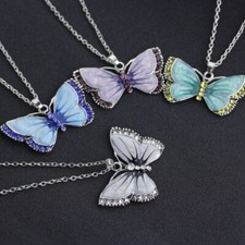  style Colour butterfly necklace Pendant Fashion Gift Jewellery 