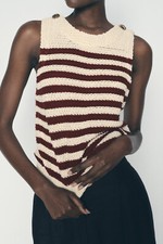 Zara stripped knitted vest