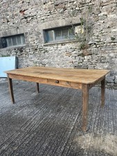 Antique French Farmhouse Rustic Table. Poplar And Chestnut.