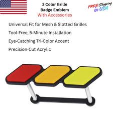 Tri-Color Grille Badge Emblem