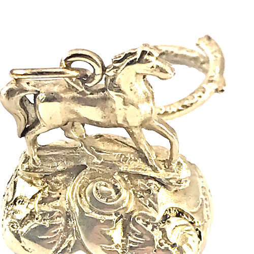 Vintage gold horse - gold, lapiz