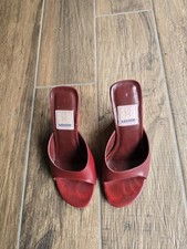 Vintage SAXONE Lady's Slip-On  mules burgundy leather, Size 3 
