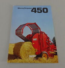 Brochure Massey Ferguson Round Baler MF 450 Stand 08/1978