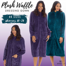 Ladies Waffle Dressing Gown