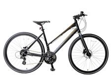 Ammaco Strada Ladies Hybrid Bike 700c Wheel 19" Frame Disc Brakes Black