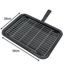 Small Single Handle Enamelled Grill Pan & Rack for Belling Oven Cooker