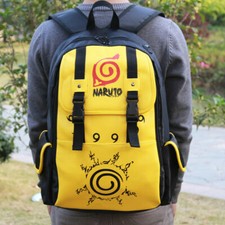Anime Naruto PU Leather Backpack Shoulder Bag School Bag Cosplay Prop Gift