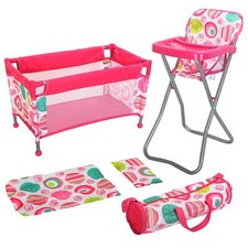 Baby Doll High Chair & Cot Set