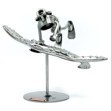 Diver with Stingray Handmade Figurine Ocean Decor Gift for Marine Enthusiasts Co