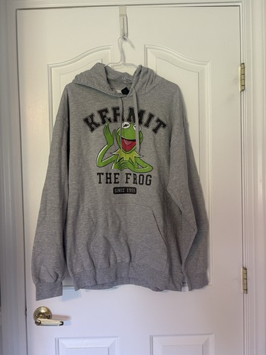 Kermit the frog gray hoodie - kermit,