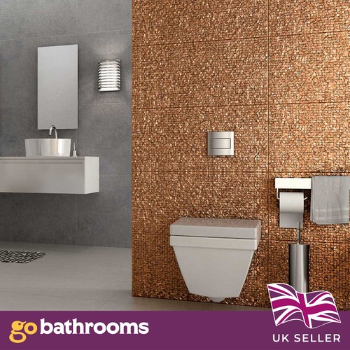 Metallic porcelain wall mosaic - wall,