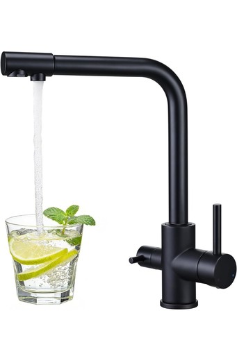 Way kitchen tap black - black, with