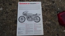 Rickman Triumph CR 650 Original Sales Brochure T120 Metisse