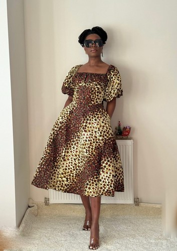 Ankara cotton midi - , with