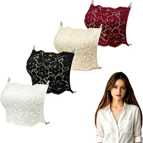 4pcs lady lace wearable mock - lady,