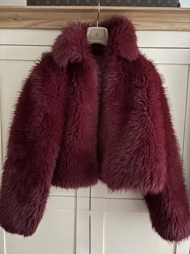 Shein burgundy faux - burgundy,