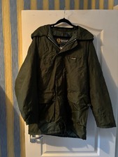 Belstaff Derwent Parka Anorak Rain Jacket Vintage Green, Nylon, Medium