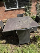 Rattan Garden Furniture Set 4-Piece Outdoor Chair, Sofa, Table